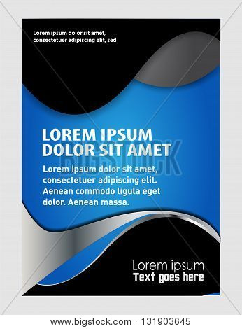 blue flyer background. Professional business flyer template or corporate banner