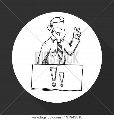 Businessman concept with icon design, vector illustration 10 eps graphic.