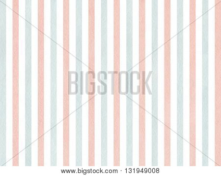 Watercolor Pink And Blue Stripes Background.