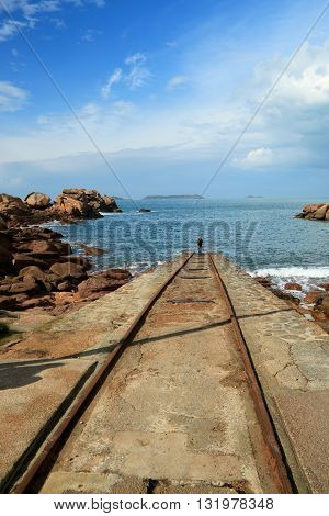 Path of the customs officers, Côtes-d'Armor, Brittany, France,