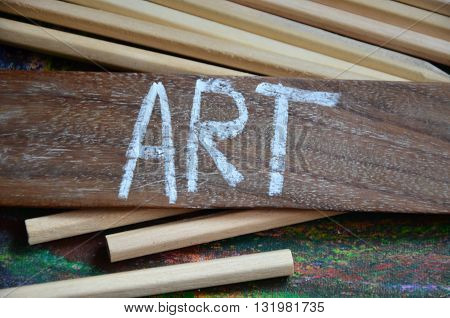art word on a abstract colorful background