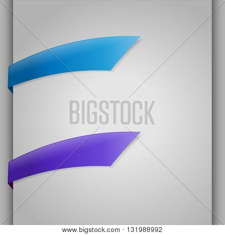 Sharp-edges banners. Shiny labels. Two glossy labels.