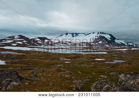 Mountains,snow And Nature In Norway Wild National Parks