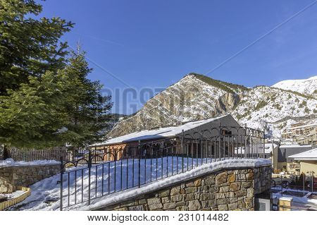 Pyrenes Mountain View From Town Of Canillo. Principality Of Andorra.