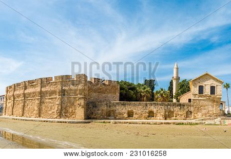 Larnaca Castle On The Coast Of Mediterranean Sea
