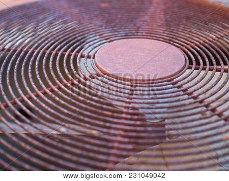 Top Of Rusty Air Condition Ac Unit Outside