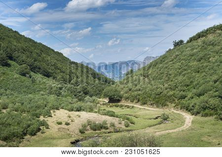 Views Of The River Sousas, In Somiedo Nature Reserve. It Is Located In The Central Area Of The Canta