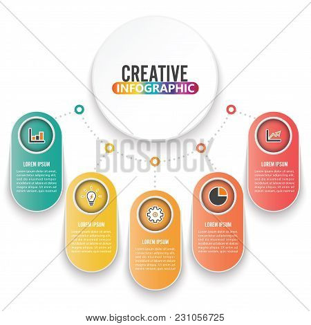 Abstract Infographics Number Options Template. Vector Illustration. Can Be Used For Workflow Layout,
