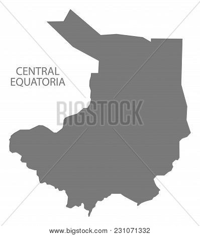 Central Equatoria Map Of South Sudan Grey Illustration Shape