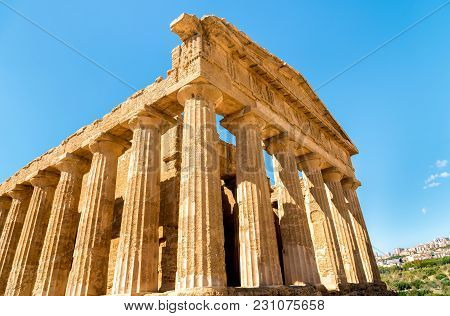 Temple Of Concordia, Located In The Park Of The Valley Of The Temples In Agrigento, Sicily, Italy