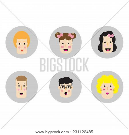 Set Of Avatars,avatars, People, Flat Persons, Icons.