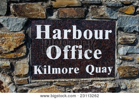 Kilmore nábřeží přístavu znamení