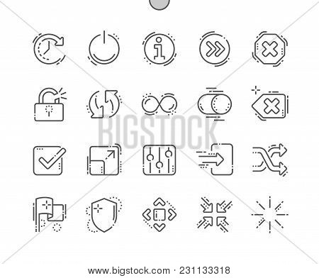 Controls Well-crafted Pixel Perfect Vector Thin Line Icons 30 2x Grid For Web Graphics And Apps. Sim