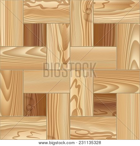 Wood Floor Parquet Vector Seamless Pattern Illustration