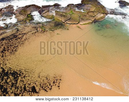 Beautiful Aerial Drone View Of Praia De Interlagos, Bahia, Brazil