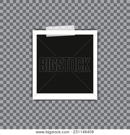 Rotated Photo Frame Concept, Single Isolated Object On Transparent Background. Vector Detailed Illus