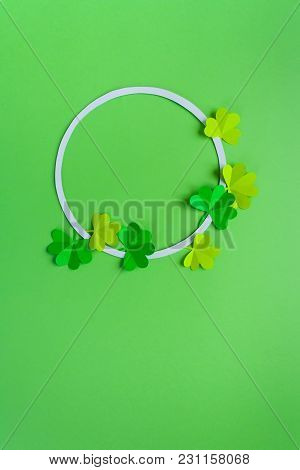 St.patrick's Day Shamrock Text Greeting Card Raster