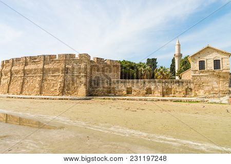 Larnaca Castle On The Coast Of Mediterranean Sea