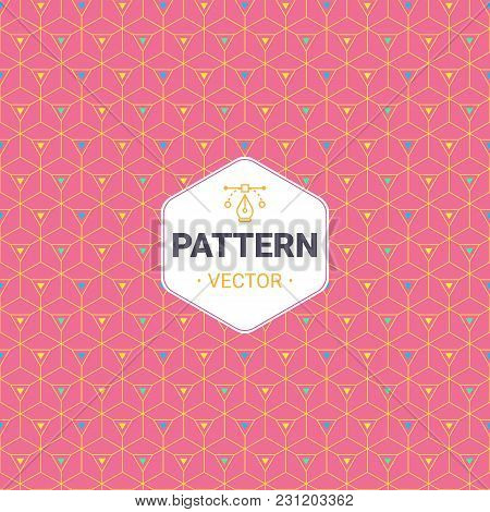 Completely Seamless, Abstract Cube Pattern. Colorful Design, Geometric 3d Vector, Cube Pattern Backg