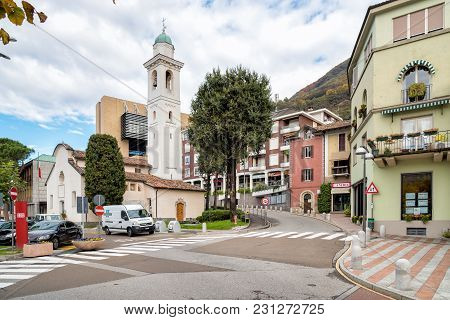 Campione Di Italia, Itali - 29 October 2015: Is An Italian Municipality Of The Province Of Como In T