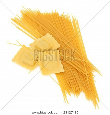 Ravioli And Spaghetti Pasta