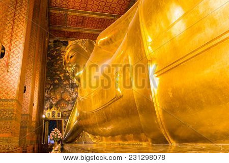 Wat-pho, Bangkok Thailand:- March 3, 2018:-: Wat Pho Or The Official Name Is Wat Pho As The Oldest T