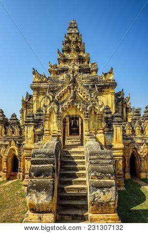 Maha Aungmye Bonzan Monastery, Also Known As Me Nu Ok Kyaung, In Ancient Inwa Near Mandalay, Myanmar