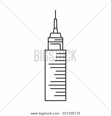 Sky Tower City Icon. Outline Sky Tower City Vector Icon For Web Design Isolated On White Background