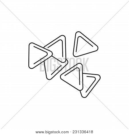 Nachos Icon. Outline Nachos Vector Icon For Web Design Isolated On White Background