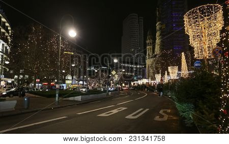Potsdamer During Christmas In Berlin, Germany