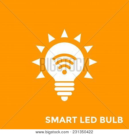 Smart Led Light Bulb Icon, Eps 10 File, Easy To Edit