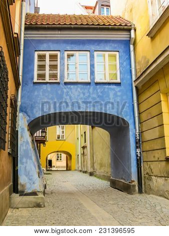 Warsaw Postcard. The Ancient Houses Restored In The Old Town Or Stare Miasto. Warsaw, Poland