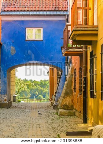 Warsaw Postcard. The Ancient Houses Restored In The Old Town Or Stare Miasto. Warsaw, Poland.