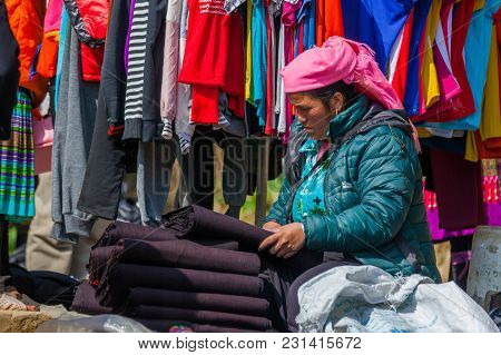 Street Scene With Local Hmong People