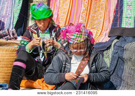 Street Scene With Local Hmong People