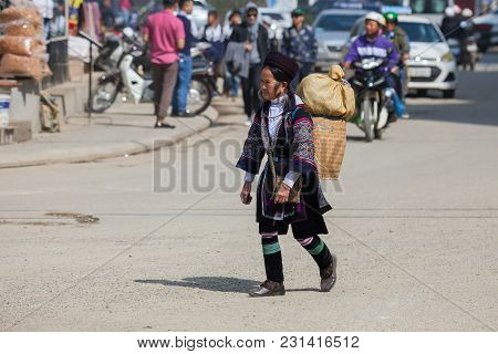 Street Scene With Local Hmong People