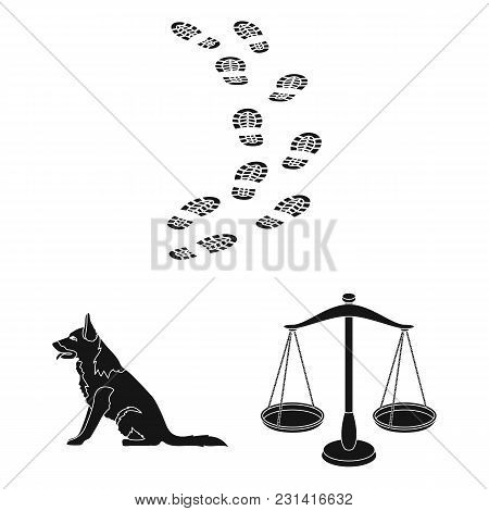 Prison And The Criminalblack Icons In Set Collection For Design.prison And Attributes Vector Symbol 
