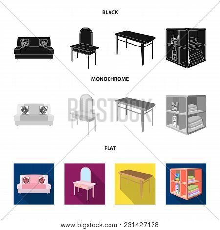 Soft Sofa, Toilet Make-up Table, Dining Table, Shelving For Laundry And Detergent. Furniture And Int