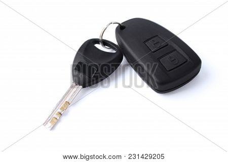 Car Key Remote Isolated On White Background