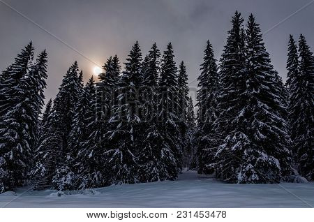 Beautiful Sunset Above The Igman Mountain In Bosnia And Herzegovina