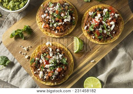 Homemade Beef And Cheese Tostadas