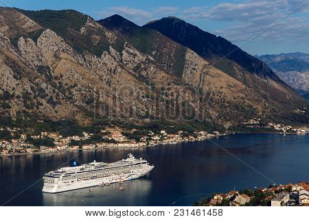 Kotor, Montenegro - September 26: Large Ship With Tourists Sailing On The Boat In The European Day O