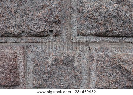 Granite Blocks Wall Made In Rustication Technique