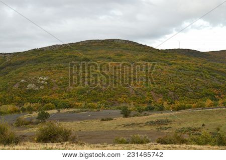 Beautiful Mountain Range And Field Of Segovia. Landscapes Holidays Travel October 21, 2017. Becerril