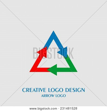 Arrow Logo Design, Triangle Logo, Vector Icons For Your Business Logo.
