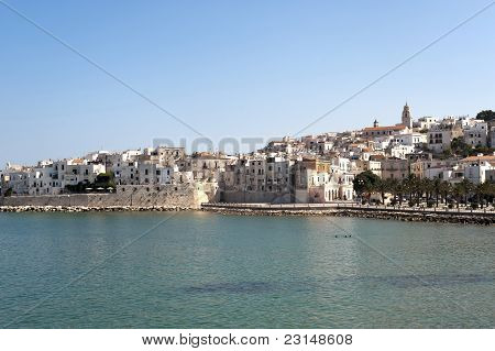 Vieste (foggia, Gargano i Puglia, Italien) i sommer