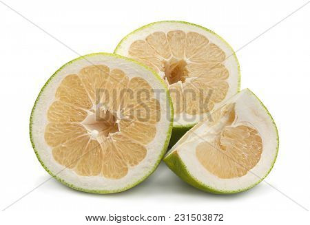 Pomelit Hybrid Pomelo And Greapefruit Isolated On White Background