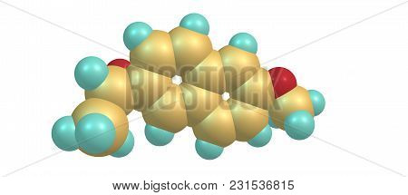 Naproxen Structure Isolated On White Background
