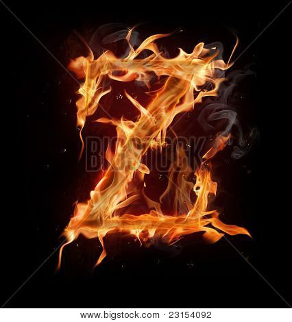 Tűz ábécé levél "Z"