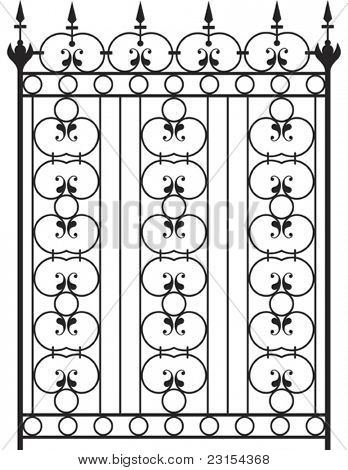 Cancello in ferro battuto, porta, recinzione, finestra, Grill, ringhiera design